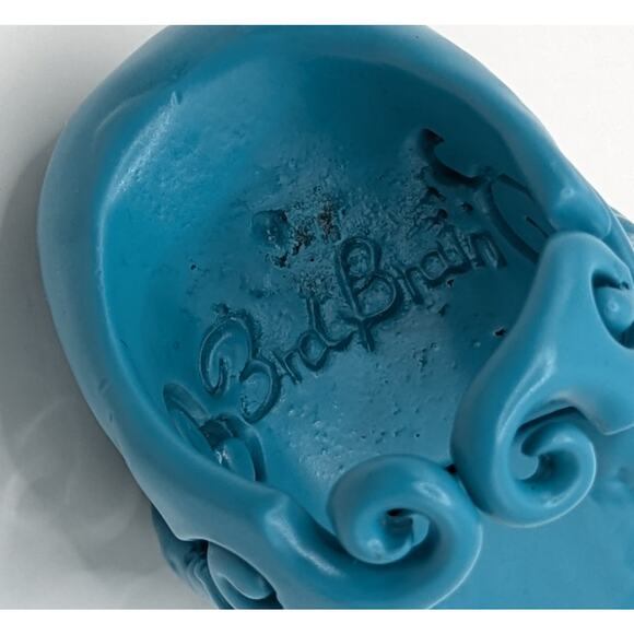 Retro Blue Skull Third Eye Wearable USB Flash Drive Ring Bird Brain Size 8.5 - Picture 5 of 5